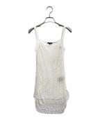 ANN DEMEULEMEESTERアンドゥムルメステール）の古着「メッシュレイヤードタンクトップ」｜ホワイト