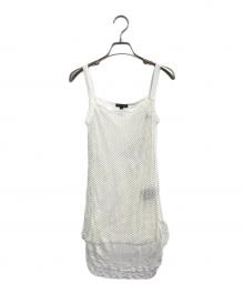 ANN DEMEULEMEESTER（アンドゥムルメステール）の古着「メッシュレイヤードタンクトップ」｜ホワイト