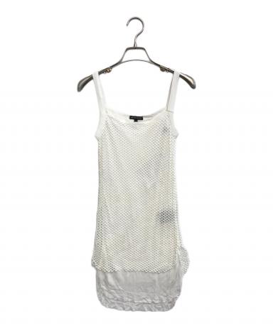 ANN DEMEULEMEESTER ホワイト アシンメトリータンクトップ 38 中古・古着通販】ANN DEMEULEMEESTER (アンドゥムルメステール