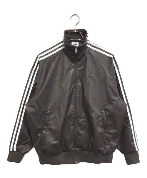 adidas（アディダス）adidas (アディダス) Leather 3S Track Top ブラウン サイズ:Mの古着・服飾アイテム