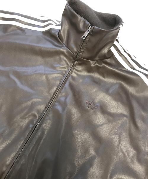 adidas（アディダス）adidas (アディダス) Leather 3S Track Top ブラウン サイズ:Mの古着・服飾アイテム