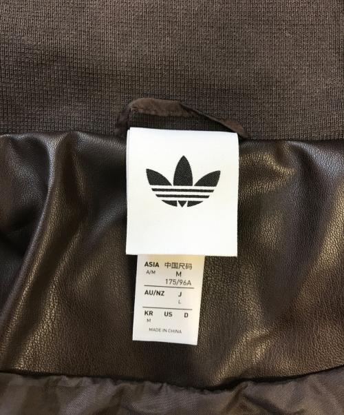 adidas（アディダス）adidas (アディダス) Leather 3S Track Top ブラウン サイズ:Mの古着・服飾アイテム