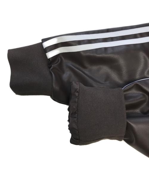 adidas（アディダス）adidas (アディダス) Leather 3S Track Top ブラウン サイズ:Mの古着・服飾アイテム