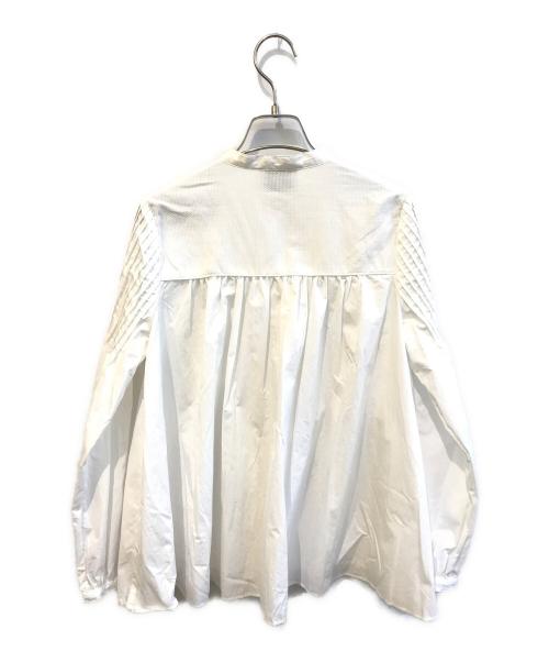UNITED ARROWS（ユナイテッドアローズ）UNITED ARROWS (ユナイテッドアローズ) エンボスピンタックロングスリーブブラウス ホワイト サイズ:表記なしの古着・服飾アイテム