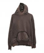 GOODENOUGHグッドイナフ）の古着「CROSS DOT SWEAT PARKA」｜ブラウン