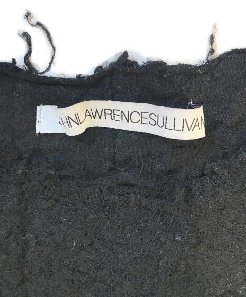 JOHN LAWRENCE SULLIVAN（ジョン ローレンス サリバン）JOHN LAWRENCE SULLIVAN (ジョン ローレンス サリバン) WOOL JACQUARD CUT-OUT CREW NECK TOP ブラック サイズ:Mの古着・服飾アイテム