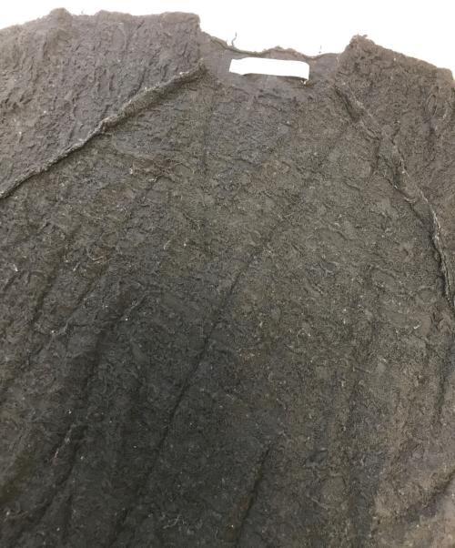 JOHN LAWRENCE SULLIVAN（ジョン ローレンス サリバン）JOHN LAWRENCE SULLIVAN (ジョン ローレンス サリバン) WOOL JACQUARD CUT-OUT CREW NECK TOP ブラック サイズ:Mの古着・服飾アイテム