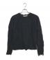 JOHN LAWRENCE SULLIVAN（ジョン ローレンス サリバン）の古着「WOOL JACQUARD CUT-OUT CREW NECK TOP」｜ブラック