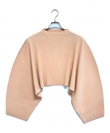 HOMME PLISSE ISSEY MIYAKE（オム プリッセ イッセイ ミヤケ）の古着「プリーツクロップドカットソー」｜オレンジ