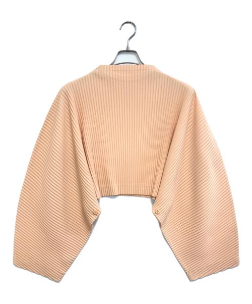 HOMME PLISSE ISSEY MIYAKE（オム プリッセ イッセイ ミヤケ）HOMME PLISSE ISSEY MIYAKE (オム プリッセ イッセイ ミヤケ) プリーツクロップドカットソー オレンジ サイズ:3の古着・服飾アイテム