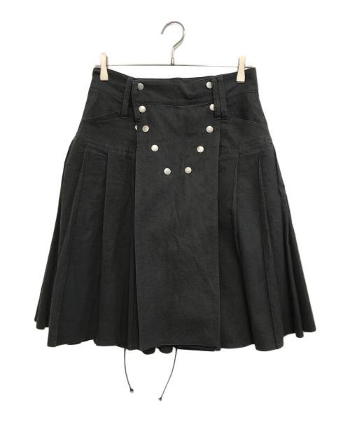 BIBLIOTHERK（ビブリオテーク）BIBLIOTHERK (ビブリオテーク) GERMAN PLEATED SKIRT グレー サイズ:表記なしの古着・服飾アイテム