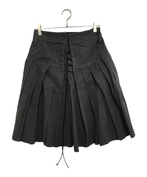 BIBLIOTHERK（ビブリオテーク）BIBLIOTHERK (ビブリオテーク) GERMAN PLEATED SKIRT グレー サイズ:表記なしの古着・服飾アイテム