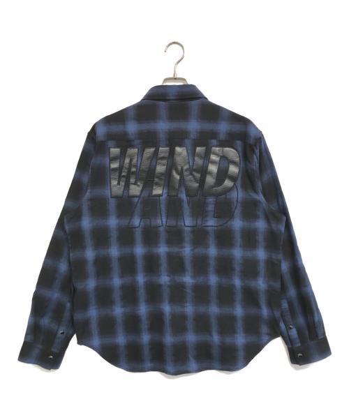 WIND AND SEA（ウィンダンシー）WIND AND SEA (ウィンダンシー) Ombre Plaid Nel Shirt ブルー×ブラック サイズ:XLの古着・服飾アイテム