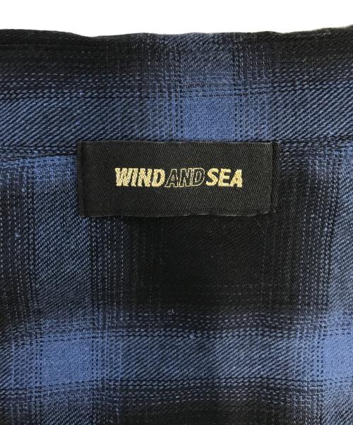 WIND AND SEA（ウィンダンシー）WIND AND SEA (ウィンダンシー) Ombre Plaid Nel Shirt ブルー×ブラック サイズ:XLの古着・服飾アイテム