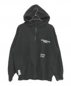 WIND AND SEA×LIBEREウィンダンシー×リベーレ）の古着「HARF-ZIP HOODIE」｜ブラック