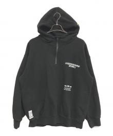 WIND AND SEA×LIBERE（ウィンダンシー×リベーレ）の古着「HARF-ZIP HOODIE」｜ブラック