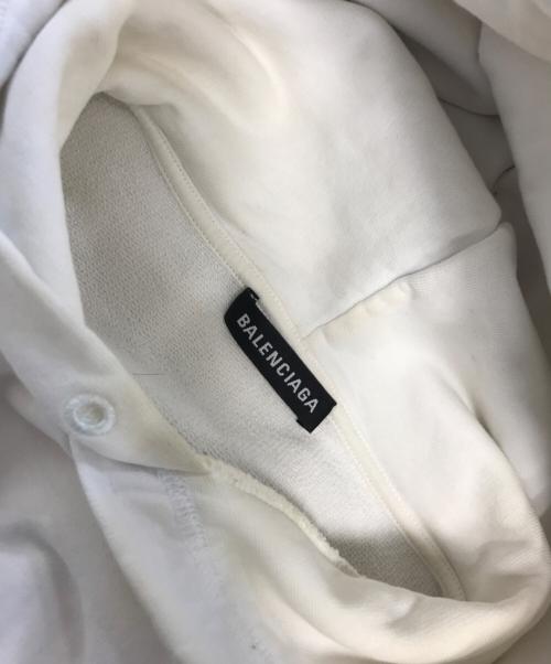 BALENCIAGA（バレンシアガ）BALENCIAGA (バレンシアガ) バックプリントロゴパーカー ホワイト サイズ:Mの古着・服飾アイテム