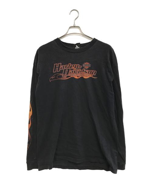 モーターサイクルロングスリーブTシャツ（モーターサイクルロングスリーブTシャツ）モーターサイクルロングスリーブTシャツ (モーターサイクルロングスリーブTシャツ) HARLEY-DAVIDSON(ハーレーダビッドソン) モーターサイクルロングスリーブTシャツ ブラック サイズ:XLの古着・服飾アイテム