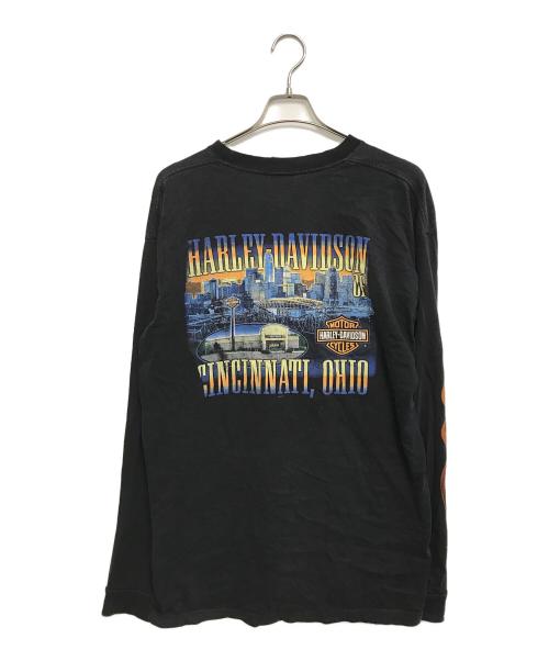 モーターサイクルロングスリーブTシャツ（モーターサイクルロングスリーブTシャツ）モーターサイクルロングスリーブTシャツ (モーターサイクルロングスリーブTシャツ) HARLEY-DAVIDSON(ハーレーダビッドソン) モーターサイクルロングスリーブTシャツ ブラック サイズ:XLの古着・服飾アイテム