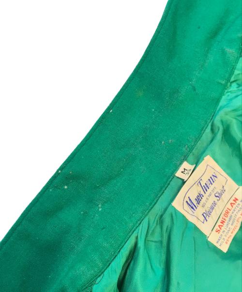 MARK TWAIN（マーク・トウェイン）MARK TWAIN (マーク・トウェイン) ウールオープンカラーシャツ グリーン サイズ:Mの古着・服飾アイテム