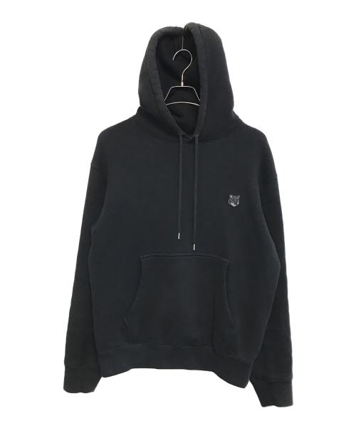 maison kitsune（メゾンキツネ）MAISON KITSUNE (メゾンキツネ) BOLD FOX HEAD PATCH COMFORT HOODIE ブラック サイズ:Mの古着・服飾アイテム