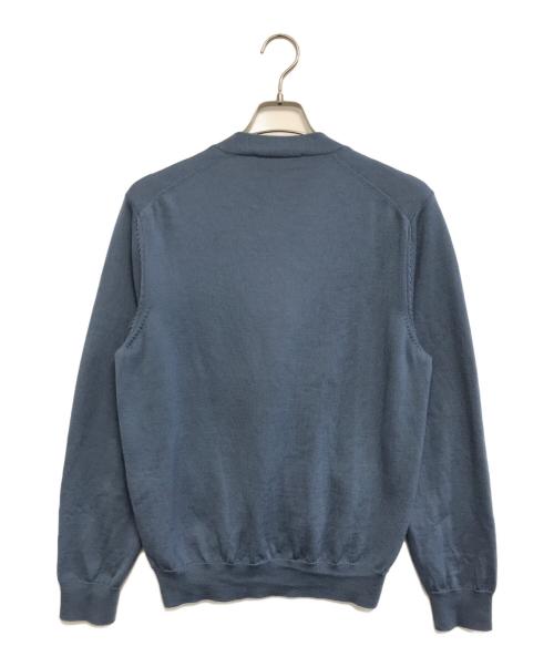 maison kitsune（メゾンキツネ）maison kitsune (メゾンキツネ) BOLD FOX HEAD PATCH REGULAR CARDIGAN ブルー サイズ:Mの古着・服飾アイテム