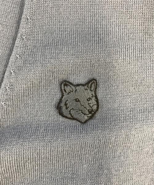 maison kitsune（メゾンキツネ）maison kitsune (メゾンキツネ) BOLD FOX HEAD PATCH REGULAR CARDIGAN ブルー サイズ:Mの古着・服飾アイテム