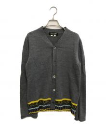 COMME des GARCONS HOMME DEUX（コムデギャルソン オム ドゥ）の古着「裾切替ニットカーディガン」｜グレー