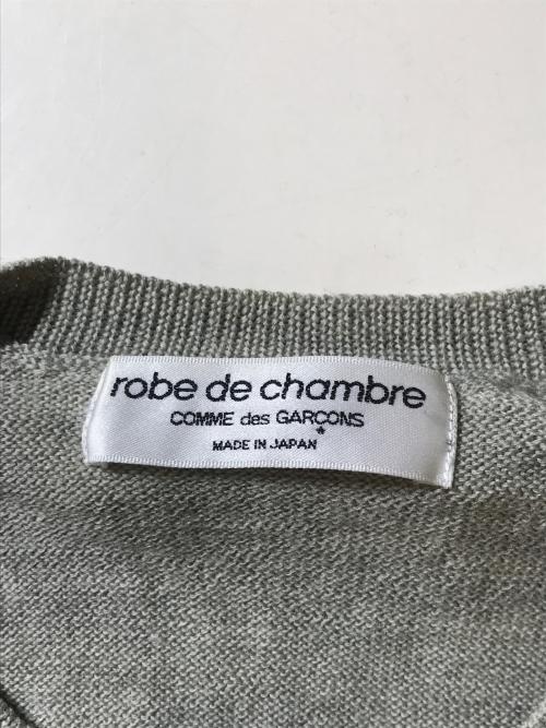 ROBE DE CHAMBRE COMME DES GARCONS（ローブドシャンブル コムデギャルソン）ROBE DE CHAMBRE COMME DES GARCONS (ローブドシャンブル コムデギャルソン) パッチワークニットカーディガン グレー サイズ:表記なしの古着・服飾アイテム