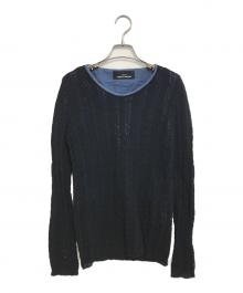 tricot COMME des GARCONS（トリココムデギャルソン）の古着「ドッキングニット」｜ブラック
