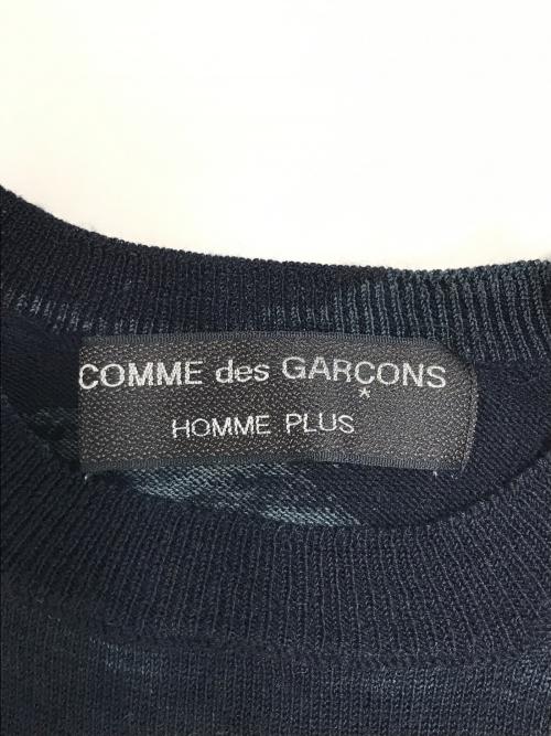 COMME des GARCONS HOMME PLUS（コムデギャルソンオムプリュス）COMME des GARCONS HOMME PLUS (コムデギャルソンオムプリュス) 袖ボーダーニット ネイビー サイズ:表記なしの古着・服飾アイテム
