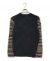 COMME des GARCONS HOMME PLUS (コムデギャルソンオムプリュス) 袖ボーダーニット ネイビー サイズ:表記なし：18000円