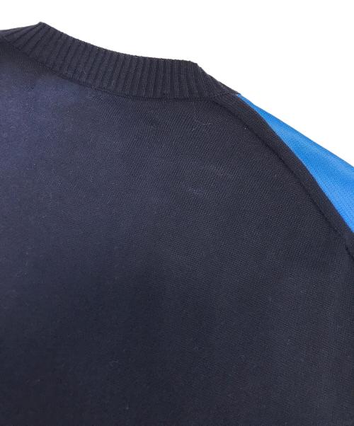 COMME des GARCONS HOMME（コムデギャルソン オム）COMME des GARCONS HOMME (コムデギャルソン オム) 転写プリント 半袖ニット ネイビー サイズ:Lの古着・服飾アイテム