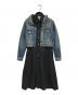 JUNYA WATANABE COMME des GARCONS（(ジュンヤワタナベ コムデギャルソン）の古着「デニムジャケット ドッキングワンピース」｜インディゴ×ブラック