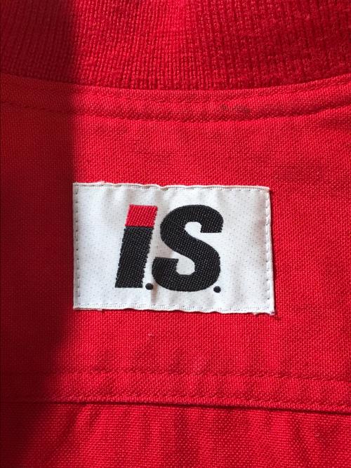I.S.（アイエス）I.S. (アイエス) ロゴ ボンバージャケット レッド サイズ:SIZE9の古着・服飾アイテム