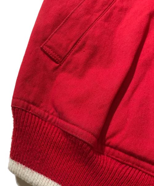 I.S.（アイエス）I.S. (アイエス) ロゴ ボンバージャケット レッド サイズ:SIZE9の古着・服飾アイテム