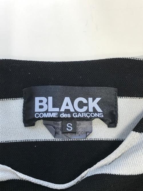 BLACK COMME des GARCONS（ブラックコムデギャルソン）BLACK COMME des GARCONS (ブラックコムデギャルソン) ボーダーニット ブラック サイズ:Sの古着・服飾アイテム