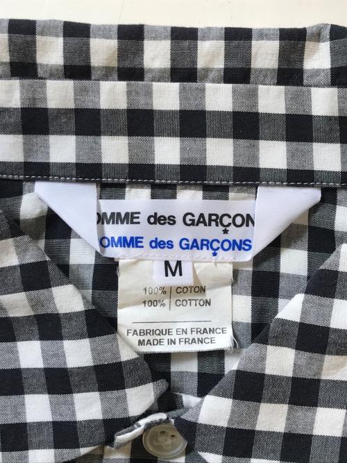 COMME des GARCONS COMME des GARCONS（コムデギャルソン コムデギャルソン）COMME des GARCONS COMME des GARCONS (コムデギャルソン コムデギャルソン) 丸襟 ギンガムチェックシャツ グレー サイズ:Mの古着・服飾アイテム
