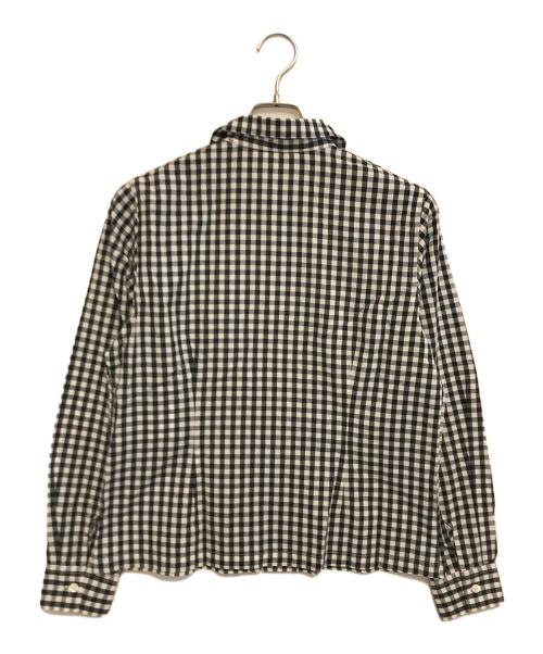 COMME des GARCONS COMME des GARCONS（コムデギャルソン コムデギャルソン）COMME des GARCONS COMME des GARCONS (コムデギャルソン コムデギャルソン) 丸襟 ギンガムチェックシャツ グレー サイズ:Mの古着・服飾アイテム