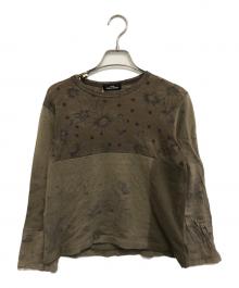 tricot COMME des GARCONS（トリココムデギャルソン）の古着「縮絨切替ニット」｜カーキ