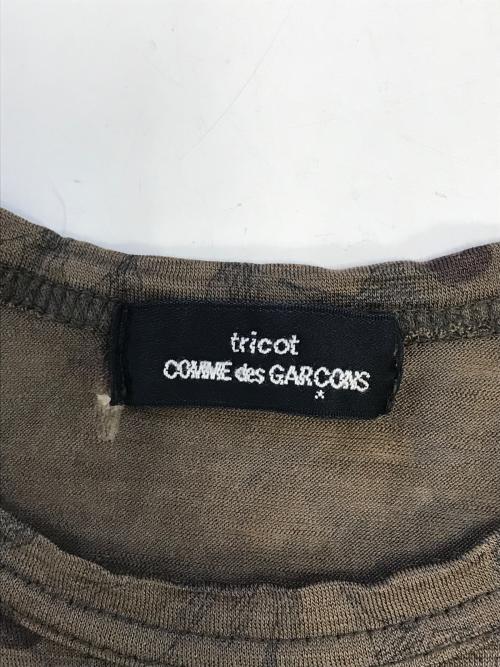 tricot COMME des GARCONS（トリココムデギャルソン）tricot COMME des GARCONS (トリココムデギャルソン) 縮絨切替ニット カーキ サイズ:表記なしの古着・服飾アイテム