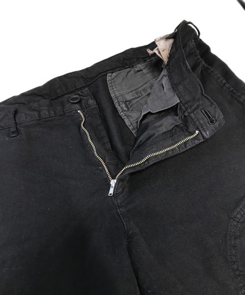 COMME des GARCONS HOMME（コムデギャルソン オム）COMME des GARCONS HOMME (コムデギャルソン オム) ポリ縮絨 デザインパンツ ブラック サイズ:Sの古着・服飾アイテム