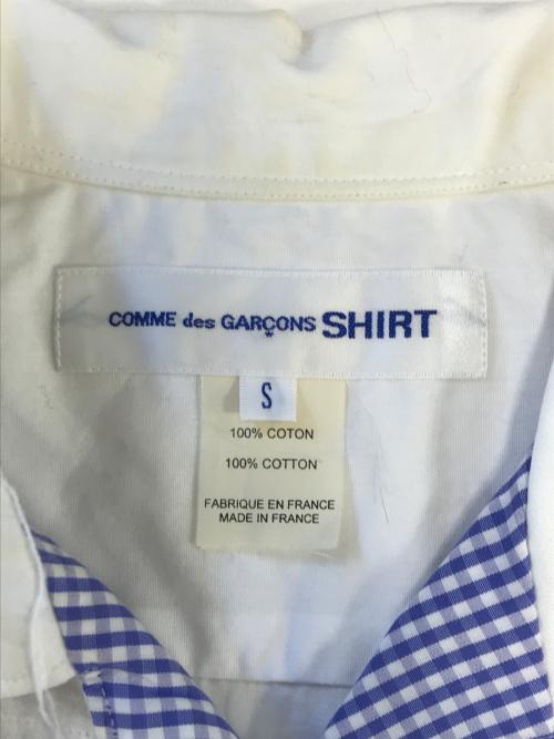 COMME des GARCONS SHIRT（コムデギャルソンシャツ）COMME des GARCONS SHIRT (コムデギャルソンシャツ) パッチワークシャツ ブルー サイズ:ｓの古着・服飾アイテム