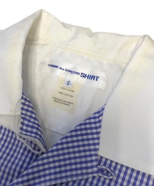 COMME des GARCONS SHIRT（コムデギャルソンシャツ）COMME des GARCONS SHIRT (コムデギャルソンシャツ) パッチワークシャツ ブルー サイズ:ｓの古着・服飾アイテム