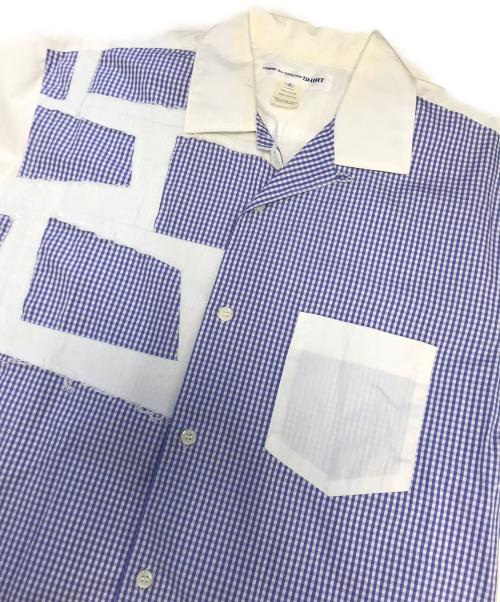 COMME des GARCONS SHIRT（コムデギャルソンシャツ）COMME des GARCONS SHIRT (コムデギャルソンシャツ) パッチワークシャツ ブルー サイズ:ｓの古着・服飾アイテム