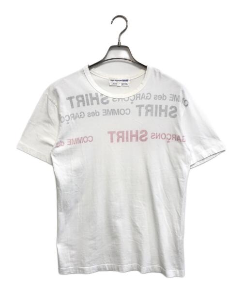 COMME des GARCONS SHIRT（コムデギャルソンシャツ）COMME des GARCONS SHIRT (コムデギャルソンシャツ) インサイドアウト プリントTシャツ ホワイト サイズ:Lの古着・服飾アイテム