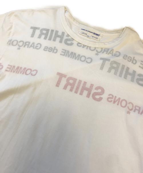 COMME des GARCONS SHIRT（コムデギャルソンシャツ）COMME des GARCONS SHIRT (コムデギャルソンシャツ) インサイドアウト プリントTシャツ ホワイト サイズ:Lの古着・服飾アイテム