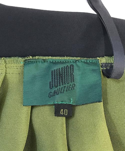 JUNIOR GAULTIER（ジュニアゴルチエ）JUNIOR GAULTIER (ジュニアゴルチエ) バイカラープリーツスカート グリーン サイズ:40の古着・服飾アイテム