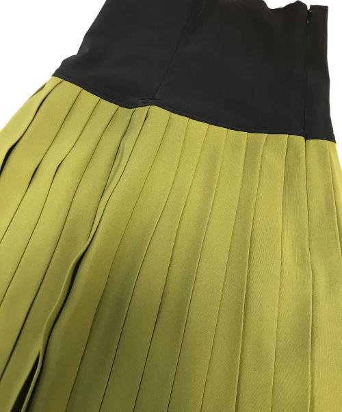 JUNIOR GAULTIER（ジュニアゴルチエ）JUNIOR GAULTIER (ジュニアゴルチエ) バイカラープリーツスカート グリーン サイズ:40の古着・服飾アイテム