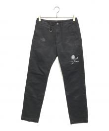 Roen×SEMANTIC DESIGN（ロエン×セマンティックデザイン）の古着「スカルパンツ」｜ブラック